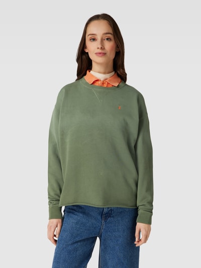 Polo Ralph Lauren Regular Fit Sweatshirt mit Label-Stitching Modell 'VIVA' Khaki 4