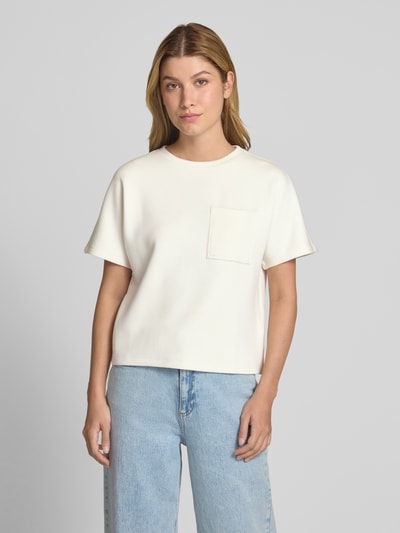 MSCH Copenhagen T-shirt met borstzak, model 'Harissa Ima' Offwhite - 4