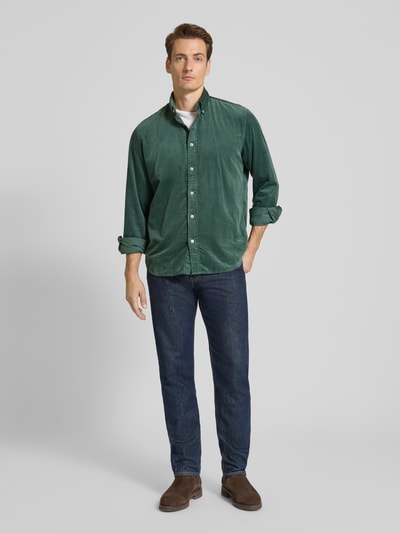 Marc O'Polo Regular fit vrijetijdsoverhemd van puur katoen Rietgroen - 1