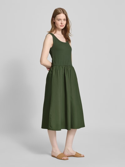 Soyaconcept Midikleid mit Raffungen Modell 'RACHELLE' Dunkelgruen 1