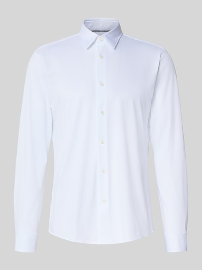 BOSS Slim Fit Businesshemd mit Struktur Modell 'P-ROAN' Weiss 2