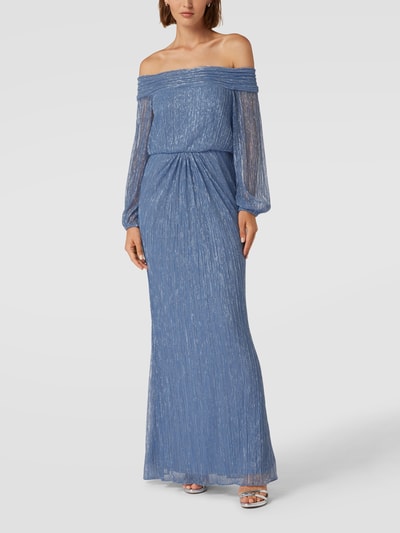 Adrianna Papell Abendkleid im Off-Shoulder-Design Rauchblau 1