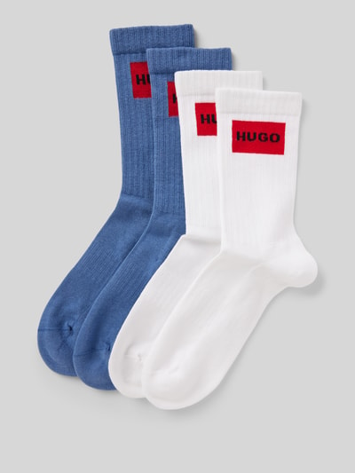 HUGO Socken mit Label-Stitching im 3er-Pack Jeansblau 1