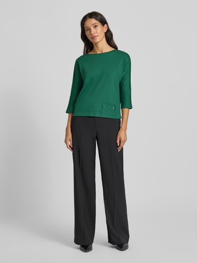 Marc Cain T-Shirt mit Rundhalsausschnitt und 3/4-Arm Dunkelgruen 1