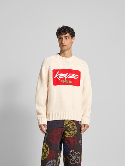 Kenzo Pullover mit Label-Stitching Offwhite 4
