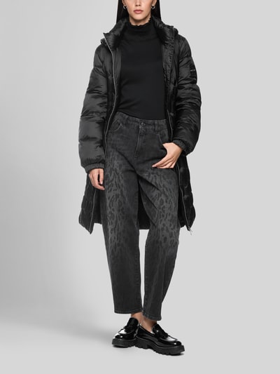 Marc Cain Regular fit gewatteerde mantel met tailleriem 'OUTDOOR' Zwart - 1