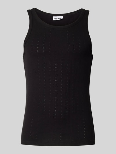 REVIEW Tanktop mit gerippten Abschlüssen Black 2