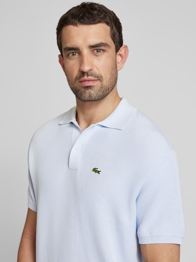 Lacoste Koszulka polo o kroju relaxed fit z naszywką z logo Jasnoniebieski 3