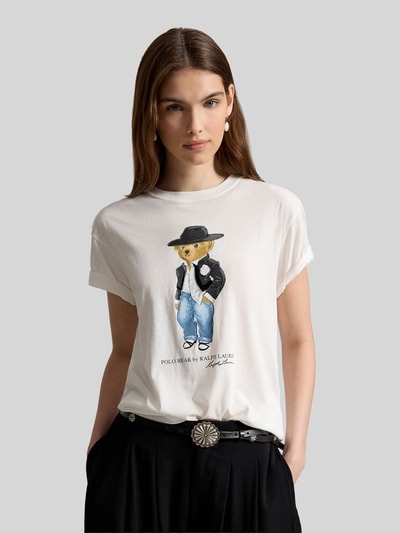 Polo Ralph Lauren T-Shirt mit Bären-Print Weiss 5