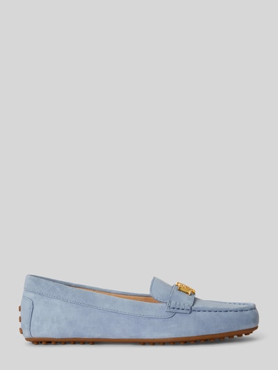 Lauren Ralph Lauren Slipper aus echtem Veloursleder Hellblau 2