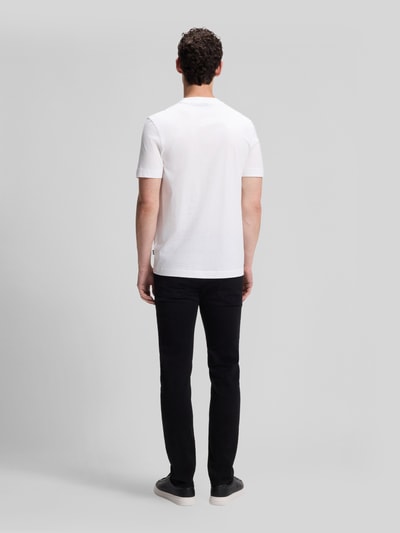 BOSS Regular fit t-shirt van puur katoen model 'Thompson 02' Wit - 5