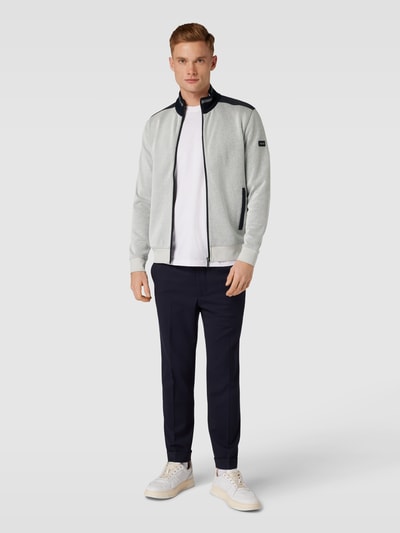 bugatti Sweatjacke mit Stehkragen und Reißverschlusstaschen Ecru 1