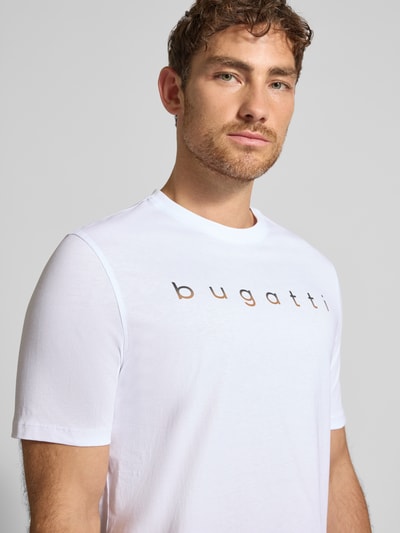 bugatti T-Shirt mit Rundhalsausschnitt Weiss 3