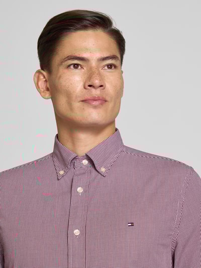 Tommy Hilfiger Regular fit vrijetijdsoverhemd van puur katoen-popeline Bordeaux - 3