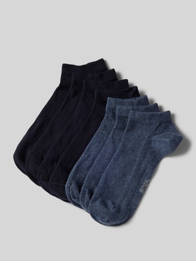 MCNEAL Sneakersocken mit Rippenbündchen im 7er-Pack Jeansblau Melange 1