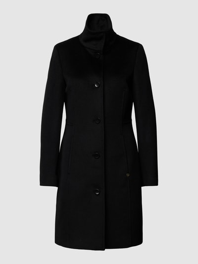 Pennyblack Lange wollen jas met opstaande kraag, model 'LIZ' Zwart - 2