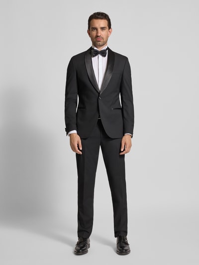 MCNEAL Spodnie do garnituru o kroju slim fit z kieszeniami z tyłu Czarny 1