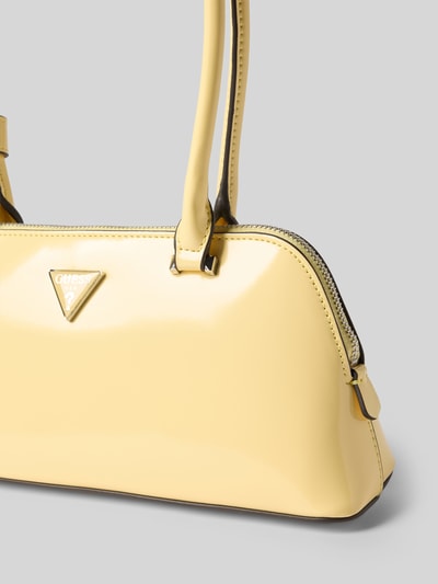 Guess Handtasche mit Label-Applikation Modell 'ARNELA' GELB 3
