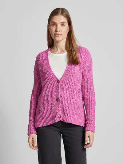 Christian Berg Woman Cardigan mit V-Ausschnitt Fuchsia 4