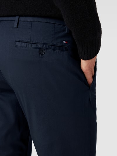 Tommy Hilfiger Straight Fit Chino mit feinem Muster Modell 'DENTON' Marine 3