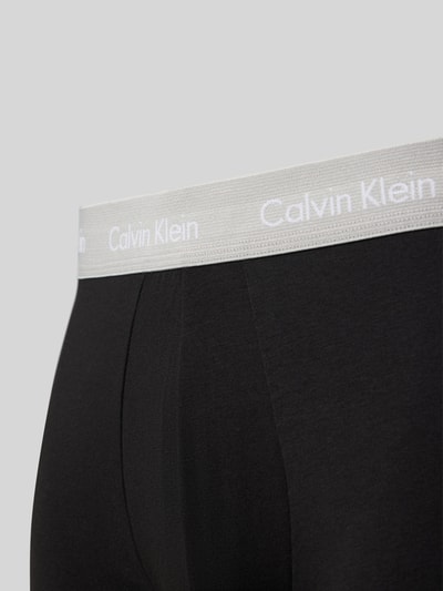 Calvin Klein Underwear Trunks aus Viskose mit Label-Bund im 3er-Pack Black 2