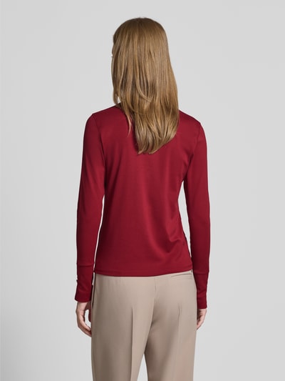 Marc Cain Regular Fit Longsleeve mit Rollkragen Bordeaux 5