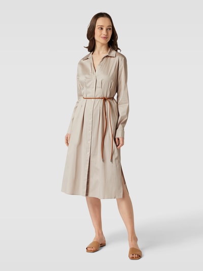 White Label Hemdblusenkleid mit Bindegürtel Sand 4
