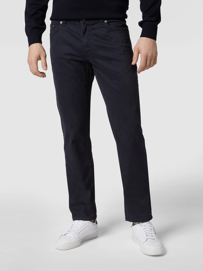 Brax Regular fit stoffen broek met stretch, model 'Cooper' Marineblauw - 4