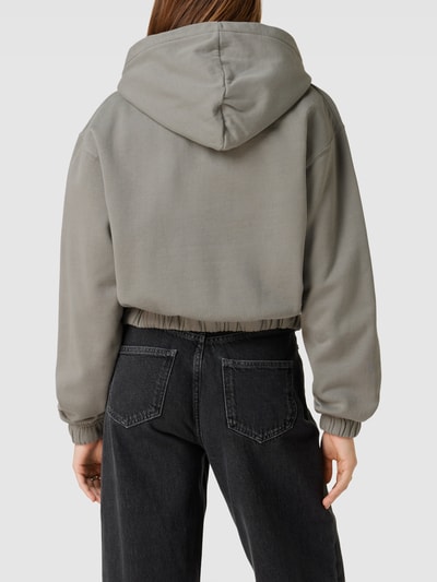 PEGADOR Oversized Hoodie mit Logo-Stitching Modell 'KIM' Mittelgrau 5