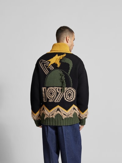 Kenzo Strickjacke mit Eingrifftaschen Black 5