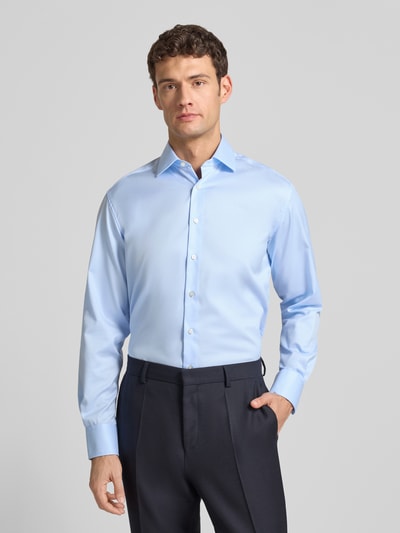 ETERNA Modern Fit Business-Hemd mit Kentkragen und Sportmanschetten Bleu 4
