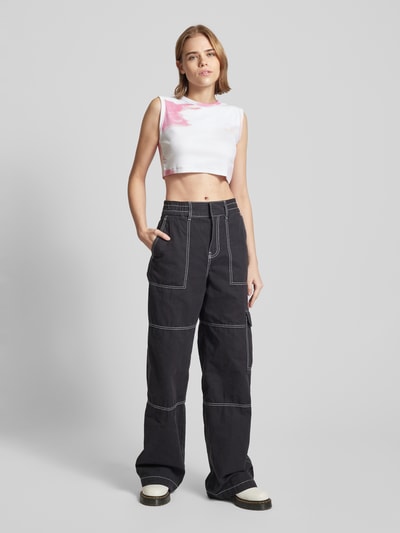 Calvin Klein Jeans Korte top in riblook Rosé - 1