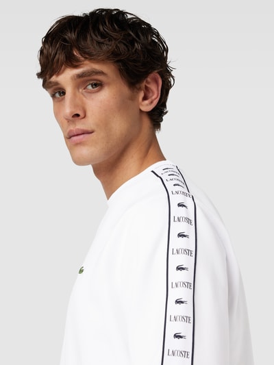 Lacoste Classic Fit Sweatshirt mit Label-Stitching Weiss 3