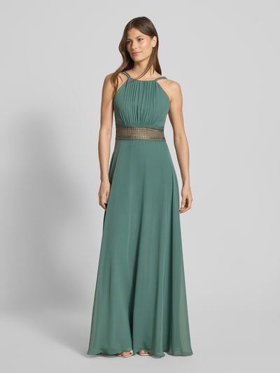 Jake*s Cocktail Avondjurk met plooien Rietgroen gemêleerd - 4