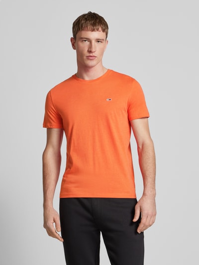 Tommy Jeans T-shirt met labelstitching Rood gemêleerd - 4