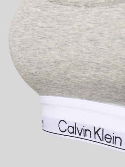 Calvin Klein Underwear Biustonosz typu bralette z paskiem z logo Jasnoszary 2