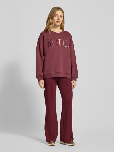 Smith and Soul Hose mit Längsnähten und elastischem Bund Bordeaux 1