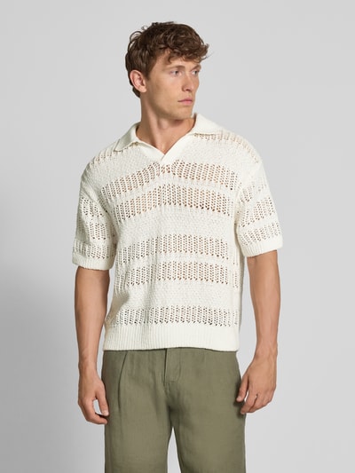 JAKE*S STUDIO MEN Poloshirt met ribboorden Offwhite - 4