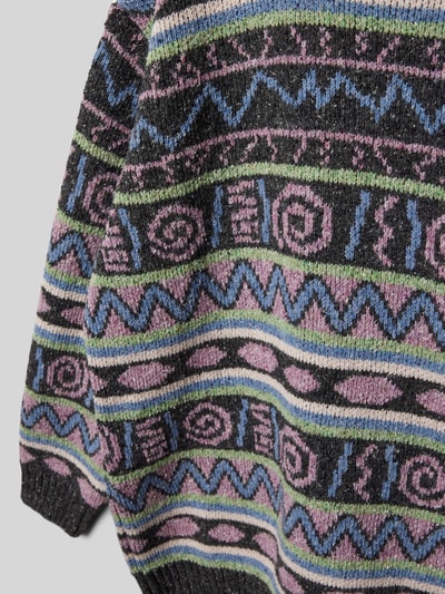 Quiksilver Sweter z dzianiny z detalem z logo Grafitowy 2