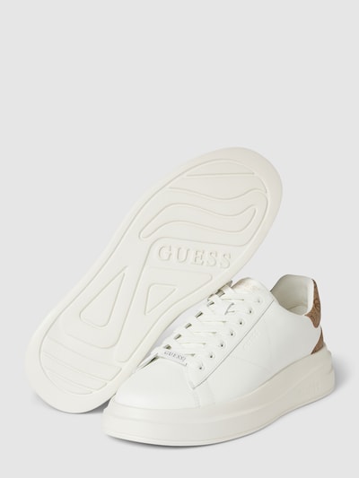 Guess Sneaker mit Leder-Patches Modell 'ELBA' Weiss 4