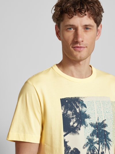 Tom Tailor T-Shirt mit Motiv-Print Hellgelb 3