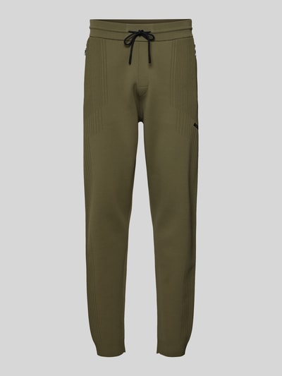 BOSS Green Regular fit sweatpants met jacquard-accenten, model 'ACTIVE PUSH' Beige - 1
