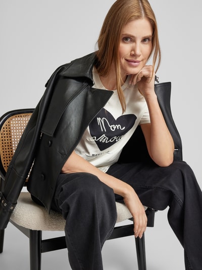 Weekend Max Mara T-Shirt mit Rundhalsausschnitt Modell 'VELLO' Offwhite 3