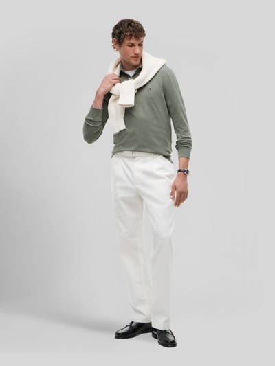 Tommy Hilfiger Regular Fit Poloshirt aus Baumwoll-Mix  Oliv 1