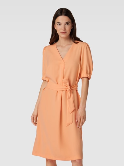 MOS MOSH Knielanges Kleid mit V-Ausschnitt Apricot 4