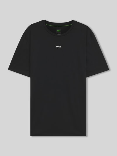 BOSS Green Slim Fit Sport-T-Shirt mit Label-Print Modell 'TS_Active' Black 2