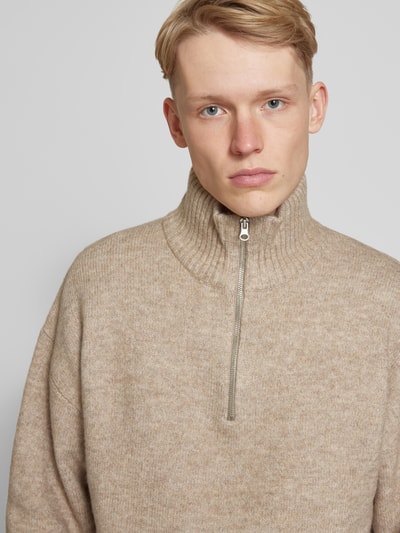 Jack & Jones Troyer mit gerippten Abschlüssen Modell 'OLLIE' Beige 3