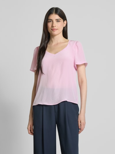 Marc Cain Blusenshirt mit V-Ausschnitt Pink 4