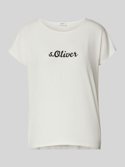 s.Oliver RED LABEL Loose fit T-shirt met extra brede schouders Wit - 2