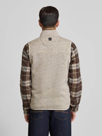 camel active Strickweste in Melange-Optik mit Stehkragen Offwhite Melange 5